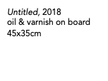 Untitled, 2018 oil & varnish on board 45x35cm
