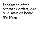 Landscape of the Scottish Borders, 2021 oil & resin on board 50x40cm